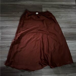 a new day Rich Brown Midi Skirt
